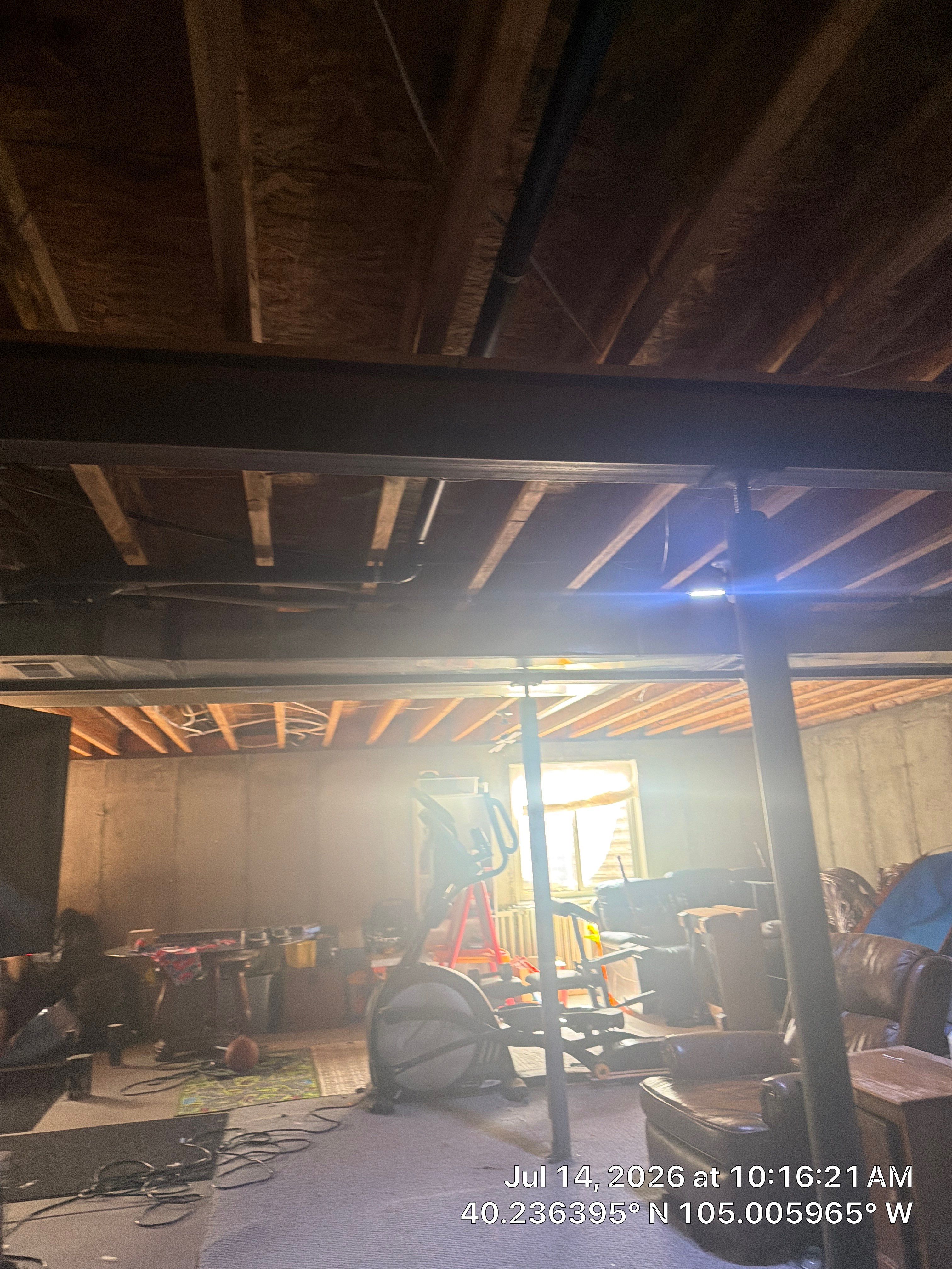 Basement Renovation with Structural Steel and Mechanical Rough-Ins by CompanyCam Sales Demo