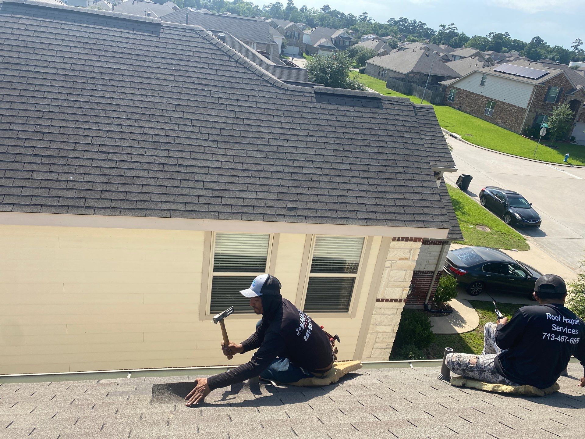 Hail Damage using Owen's Corning Duration (Lifetime) Shingles by Roof Repair Company