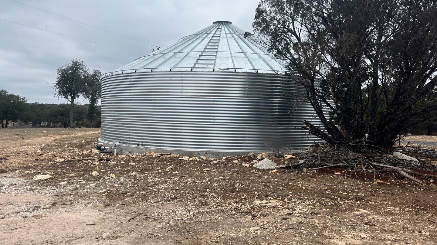 150K Equestrian center with 25K backup tank for potable water. by Hill Country Rain Water