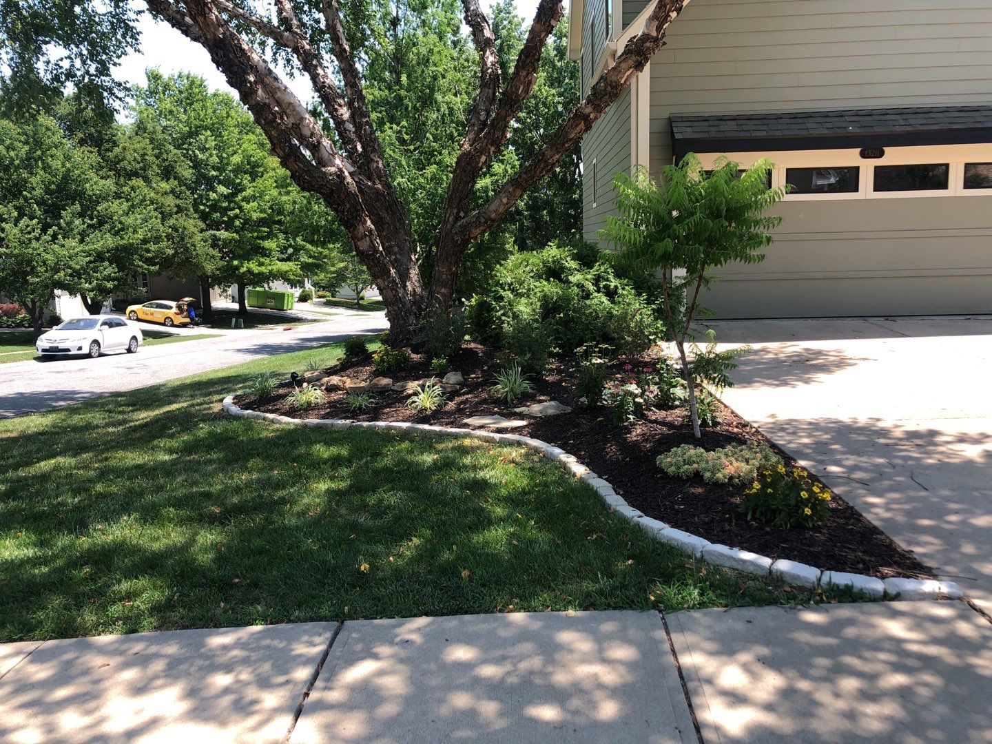 Front Yard Landscape by LAND ESCAPES LLC