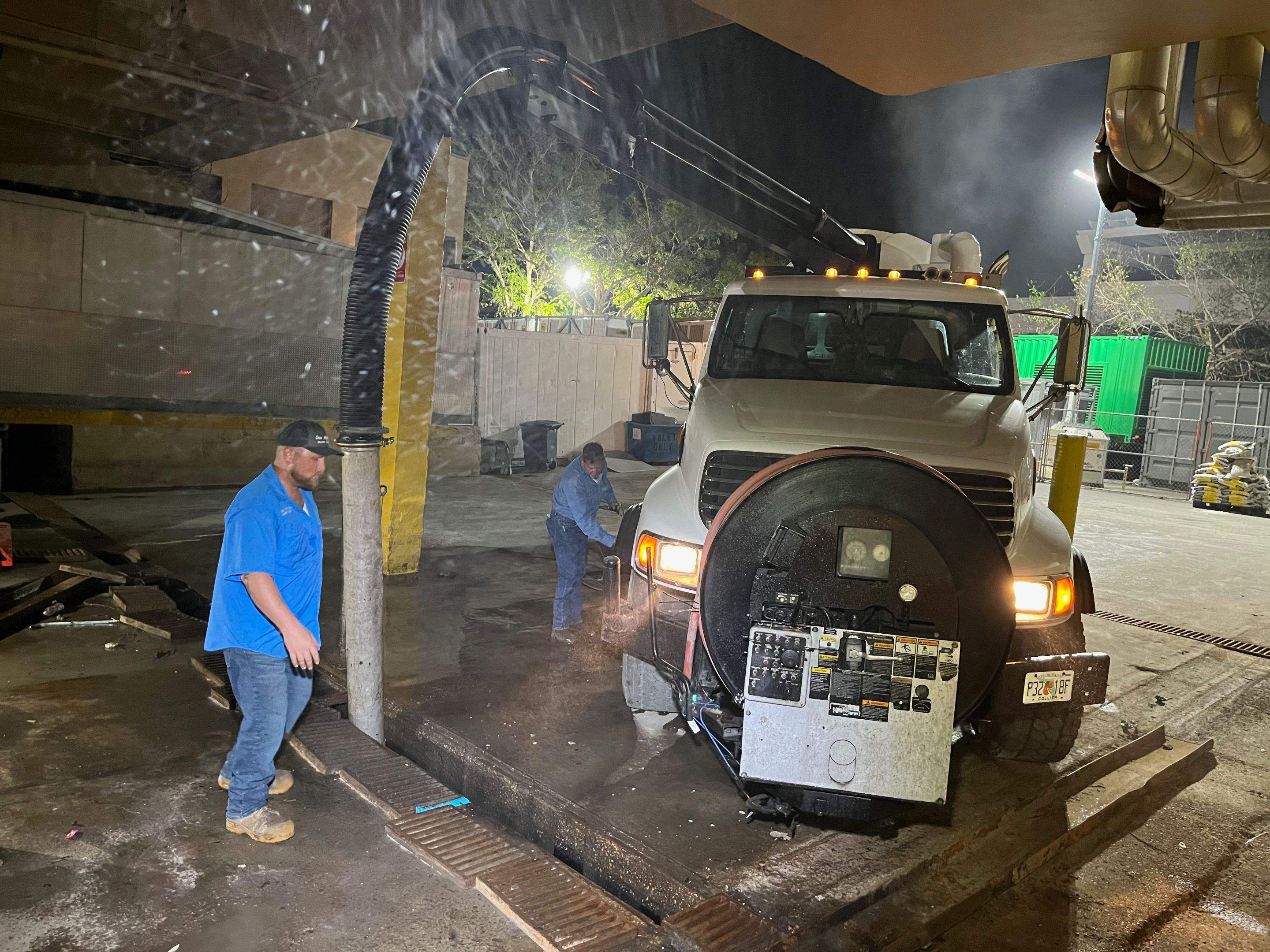 Ritz-Carlton NW Service Area Drain Cleaning by APS Power & Water