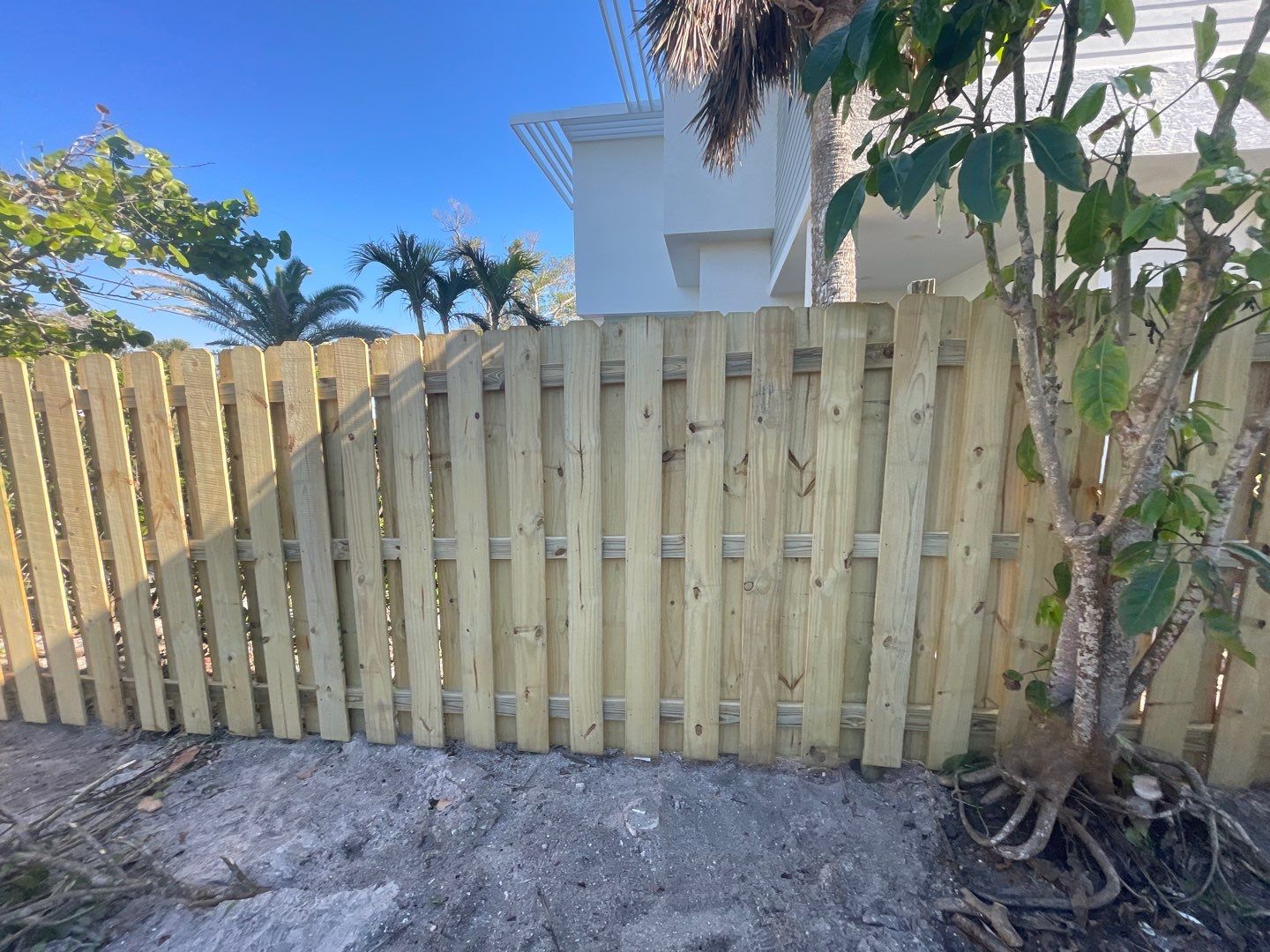 Wood Fence Installation using Shadowbox Wood Fence by Asap fence and gates, LLC