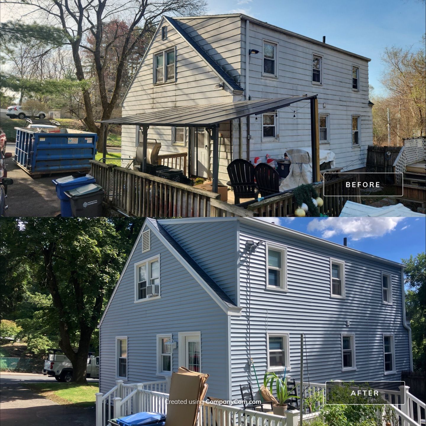 Siding using Cert. Monogram D/4 Clapboard, Oxford Blue by DiGiorgi Roofing and Siding Inc
