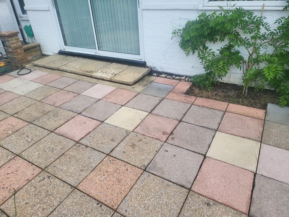 Patio Clean using honda 21 ltr/min by Ges Exterior Cleaning ltd