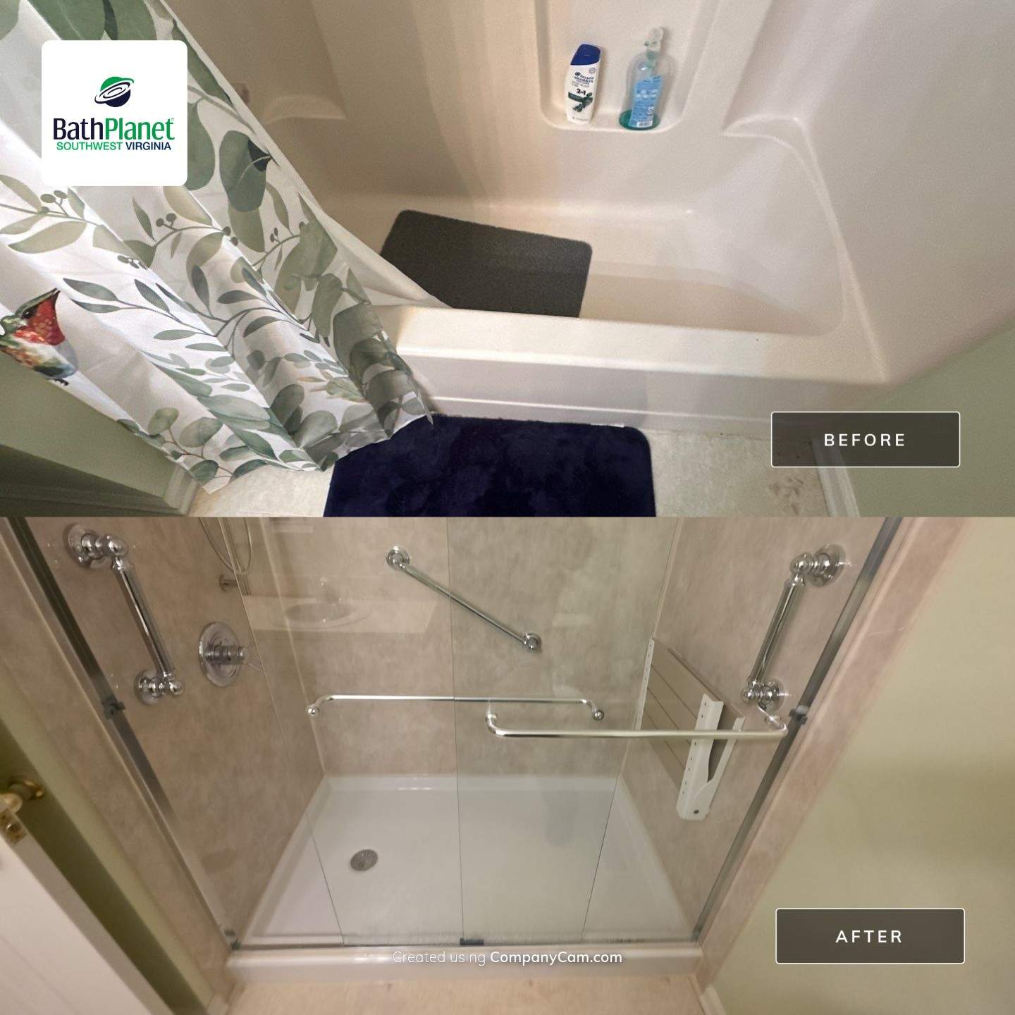 Tub to Shower by BathPlanet SW Virginia