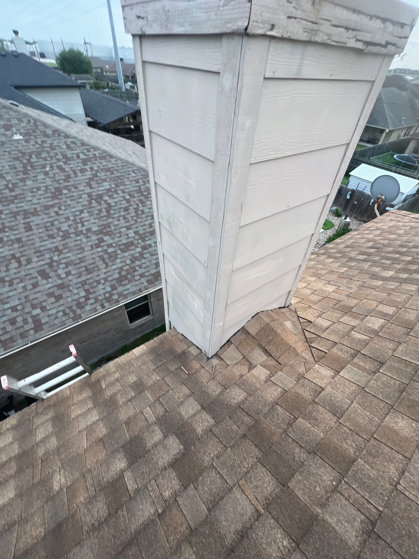 Chimney looks good but its BAD! by Bayfront Roofing and Construction