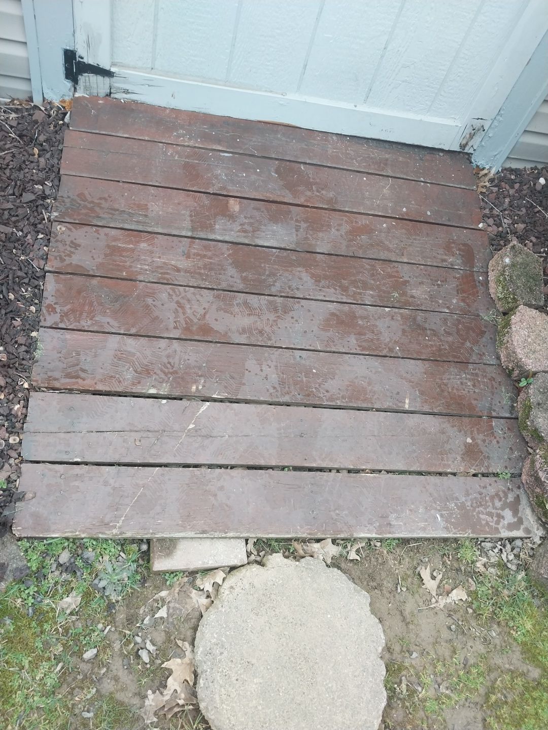 Shed door repair and ramp replacement by Laser Focused Solutions LLC