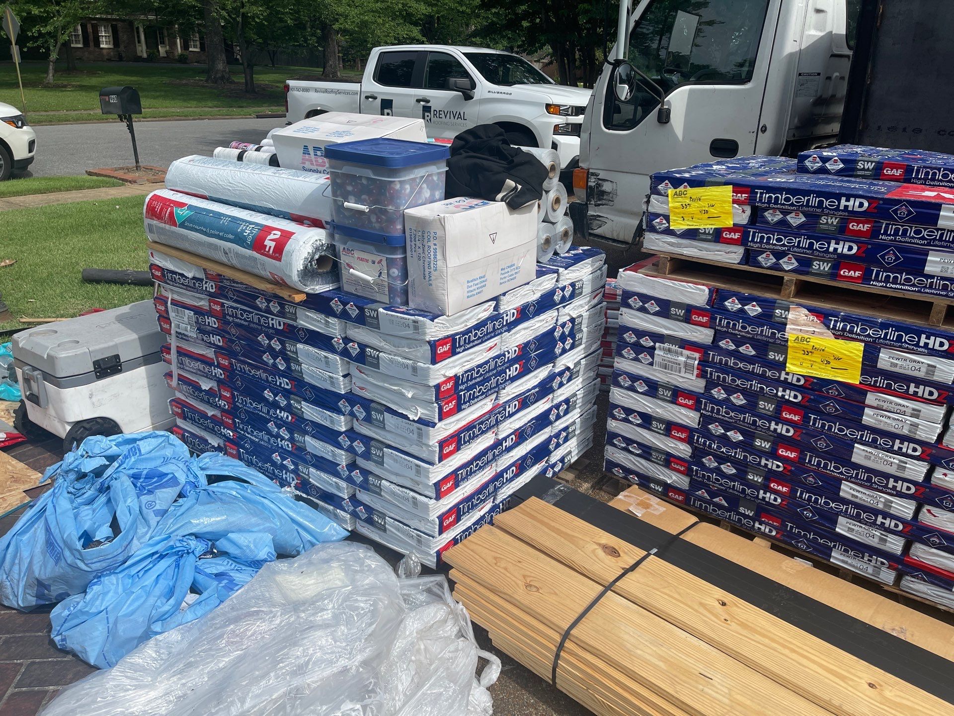 Full Roof Replacement with gutter upgrade after tree impact damage in East Memphis by Revival Roofing Services