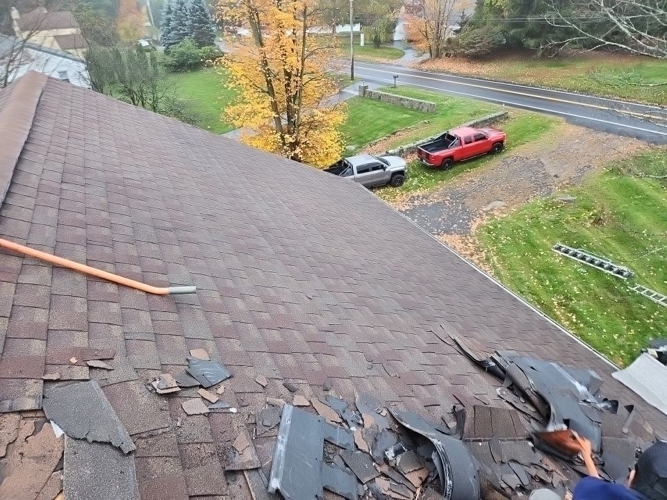 Residential Roofing Installation using Owens Corning TruDefinition Onyx Black by A Plus Exterior