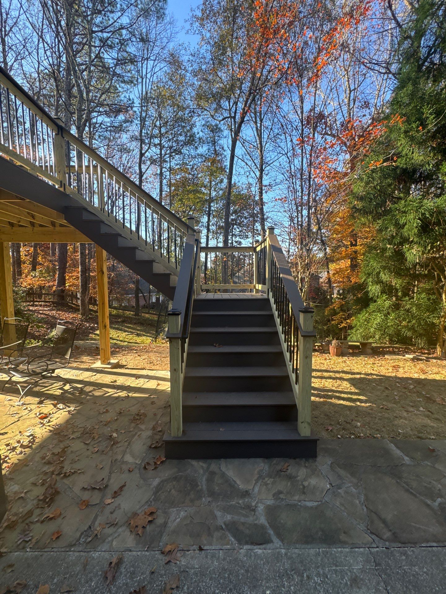 Custom Multi-Level Composite Deck and Sunroom Addition in Suwanee by Swift Home Renovations 