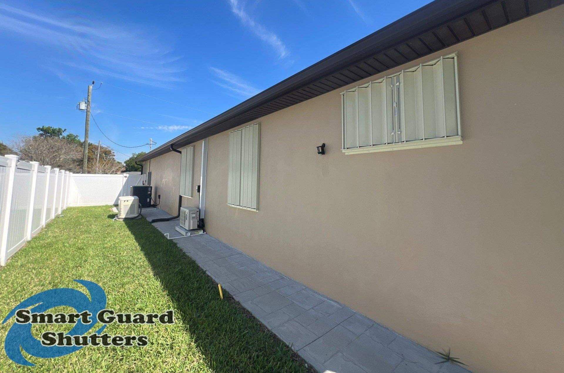 Hurricane Protection in Tan / Ivory by Smart Guard Shutters