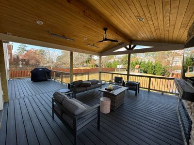 Custom Composite Deck and Covered Gabled Porch in Marietta