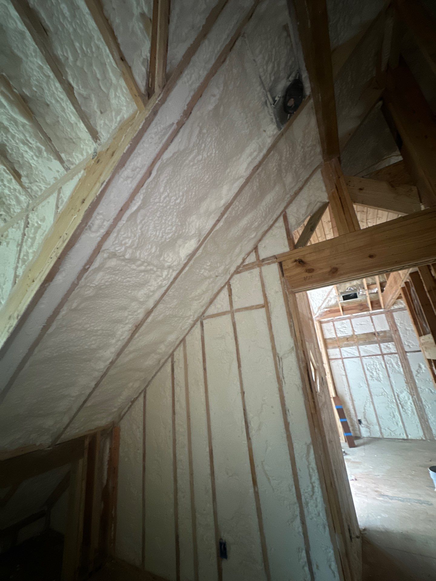 We spray foamed this beautiful and very unique custom home in Dallas by Apex Insulation Solutions