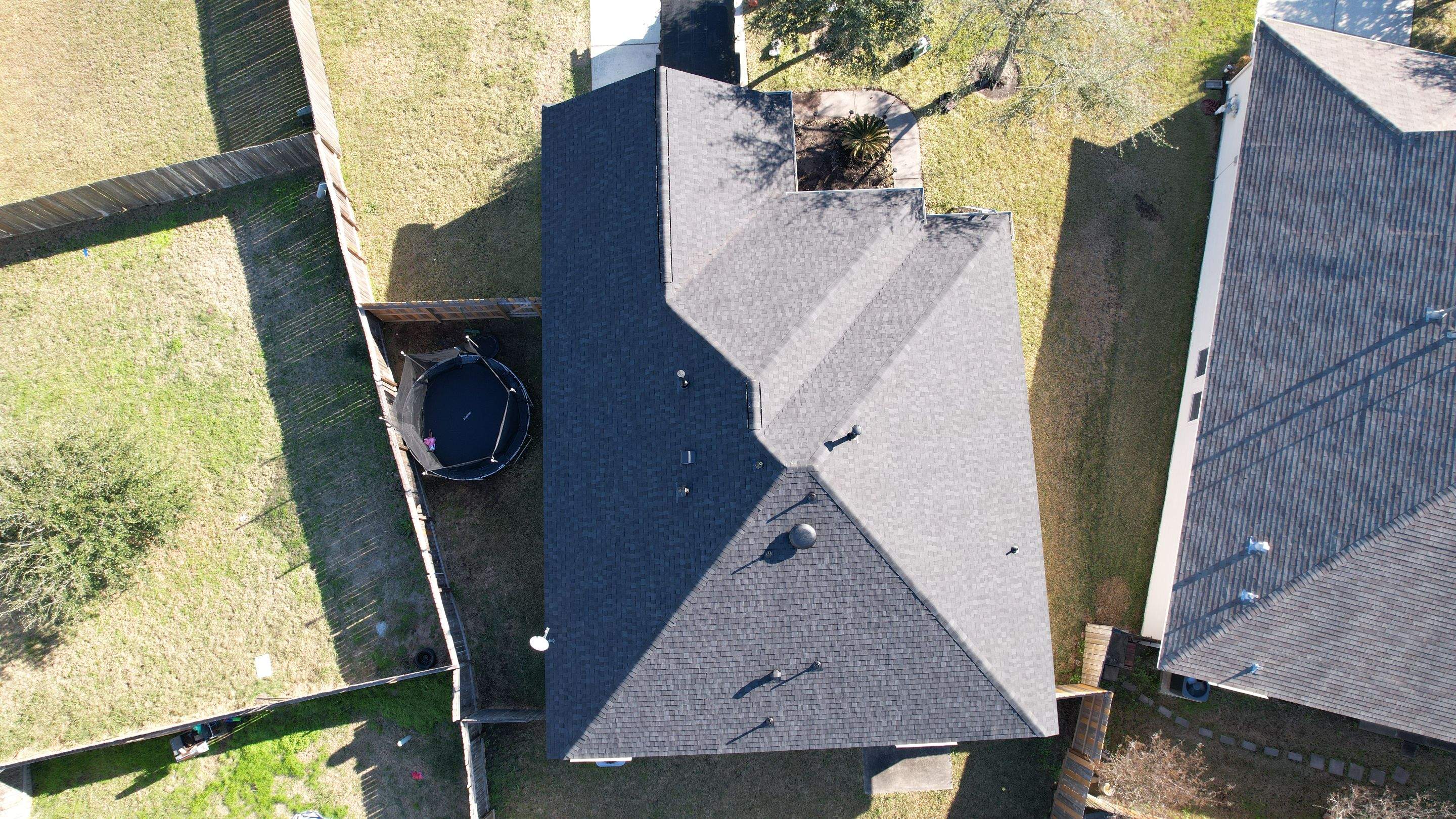 Charcoal Hip-Roof Replacement — Humble, TX by PL Roofing & SB Roofing, LLC.