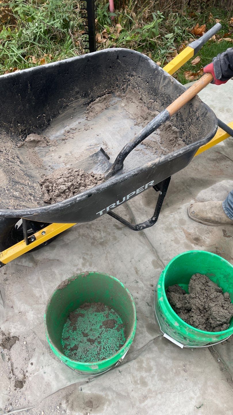 Parge Coating Drew's Stone Foundation by Waterproofing Northeast