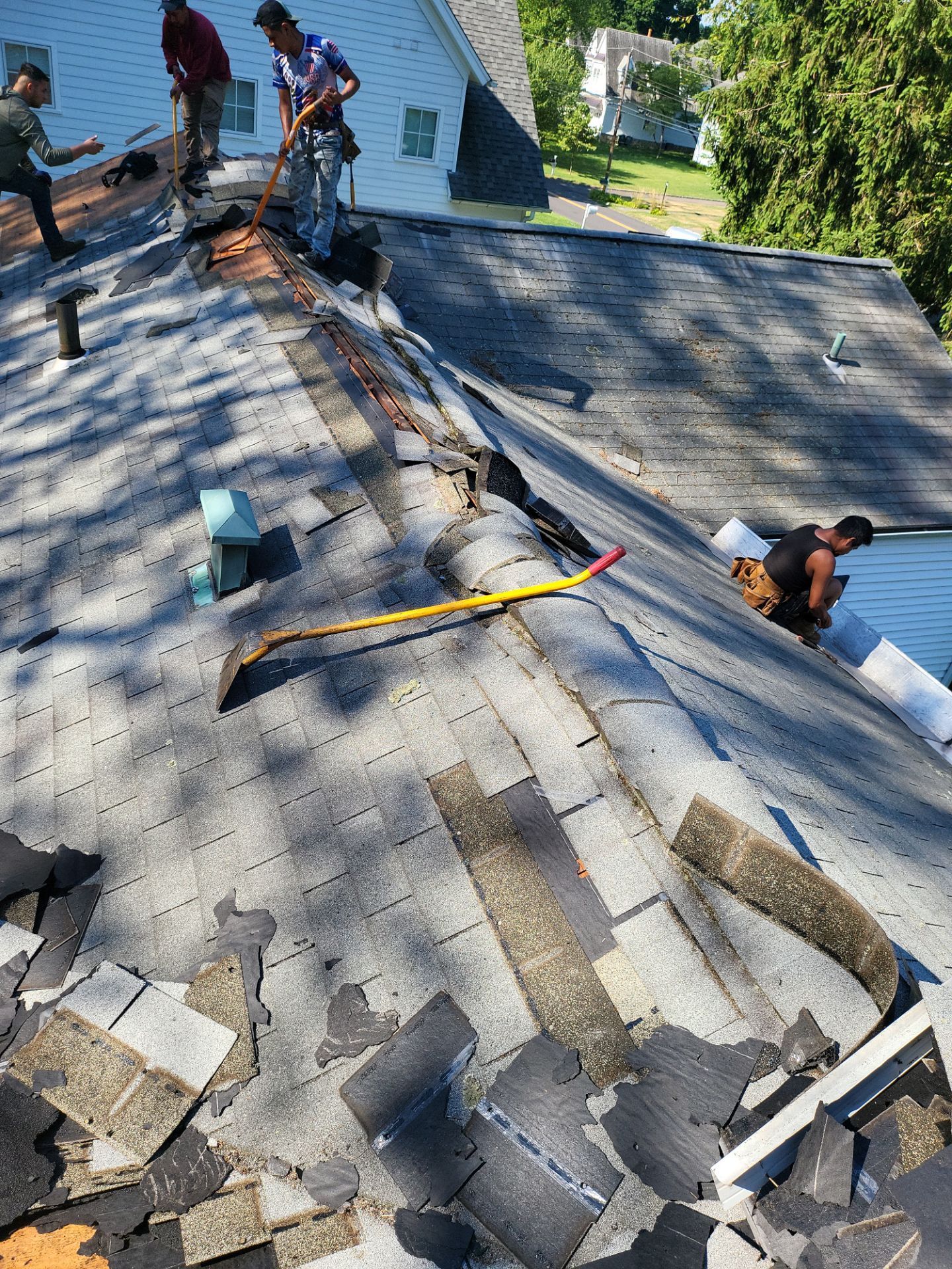 Residential Roofing Installation using Owens Corning TruDefinition Duration AR - Estate Gray by A Plus Exterior