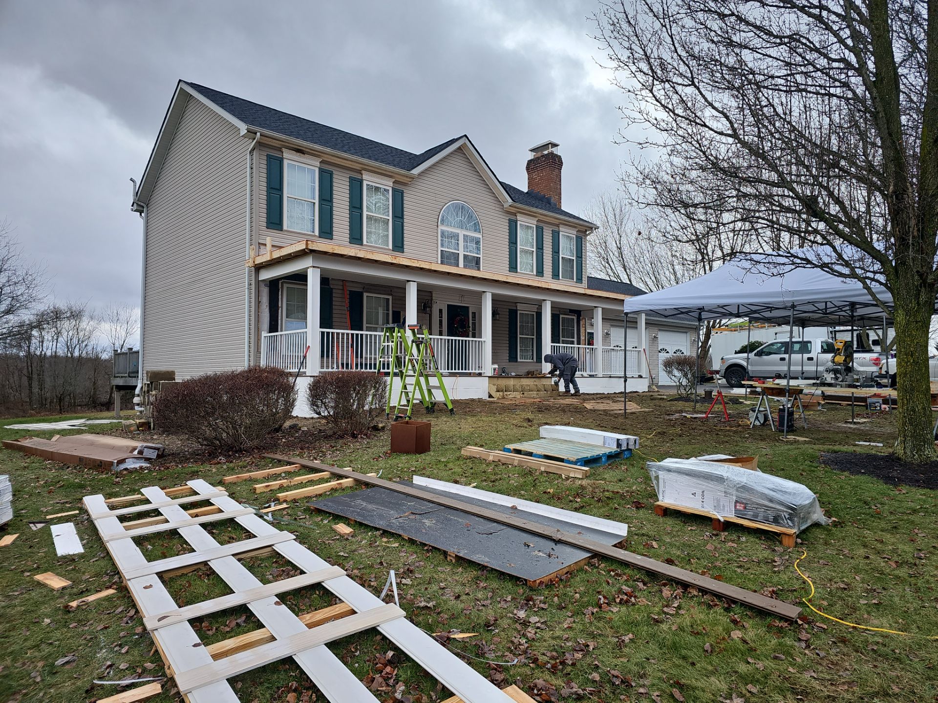 Porch by Cousins Roofing Siding & Decks