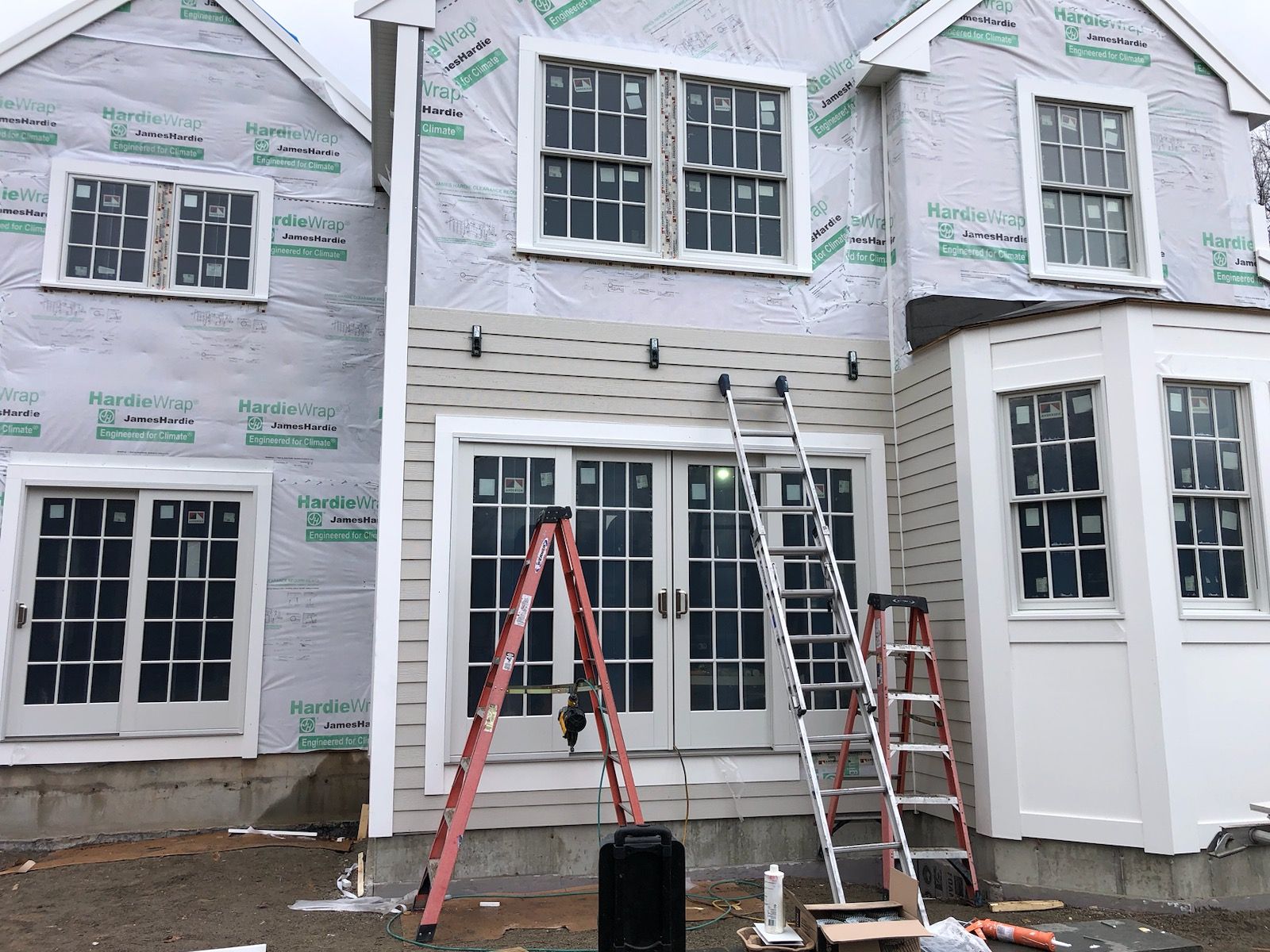 Siding on new construction in Brookline, MA by UBrothers Construction