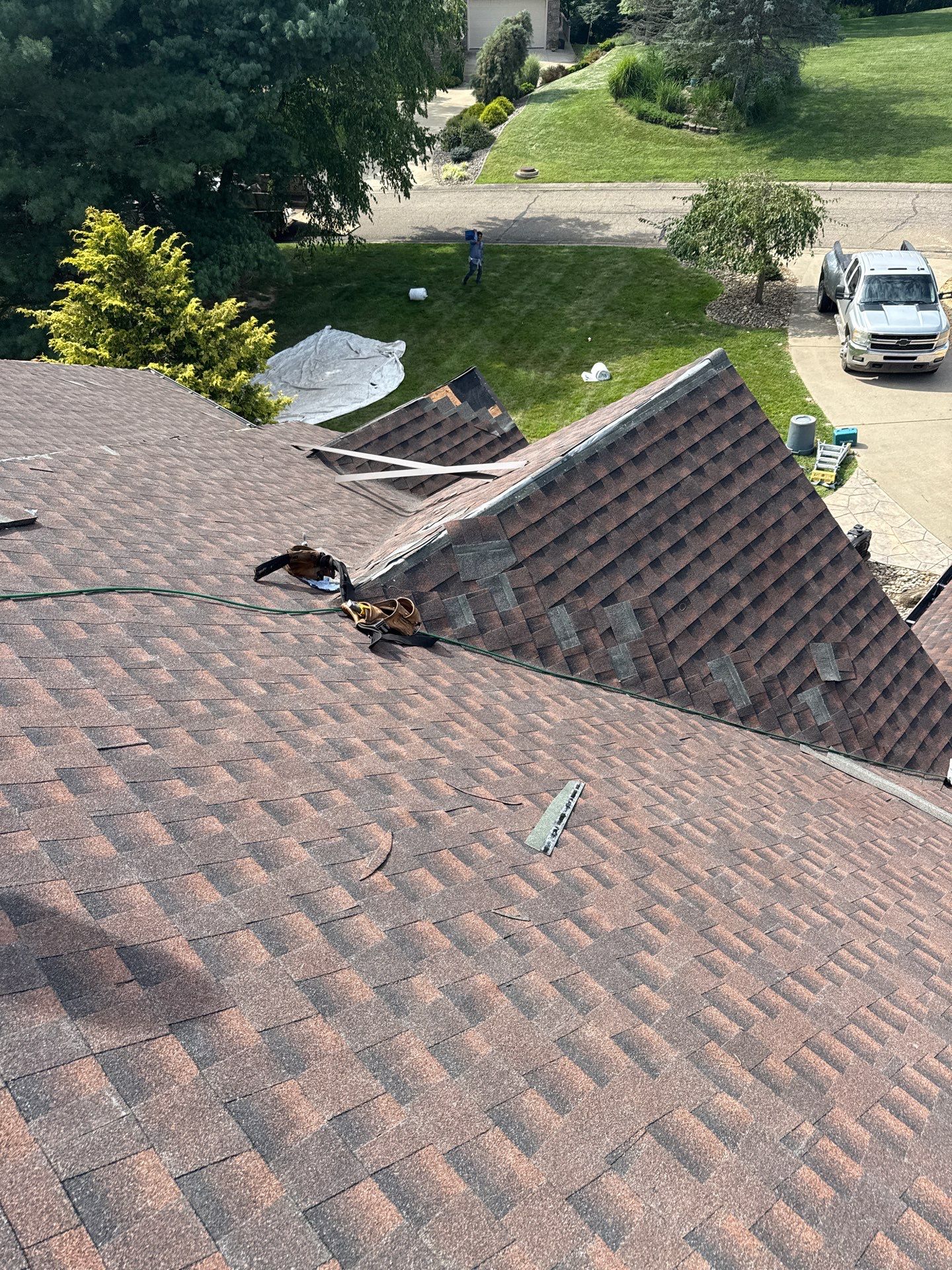 Residential Roofing Installation using GAF TImberline HDZ Hickory by Rainstoppers Roofing