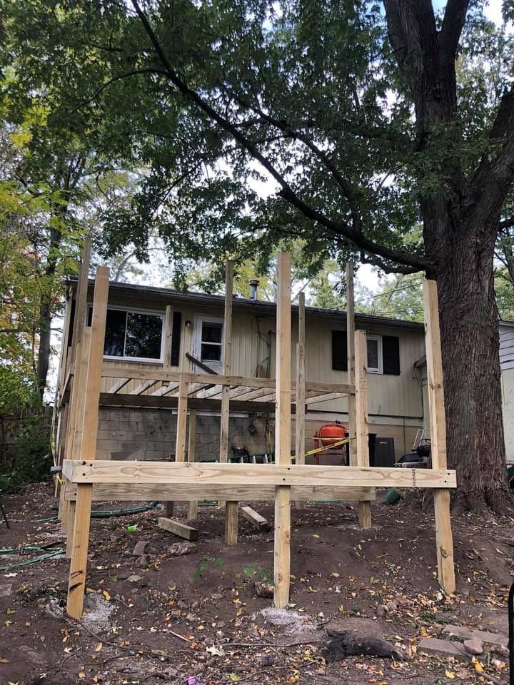wood deck using treated lumber by Kraz Construction