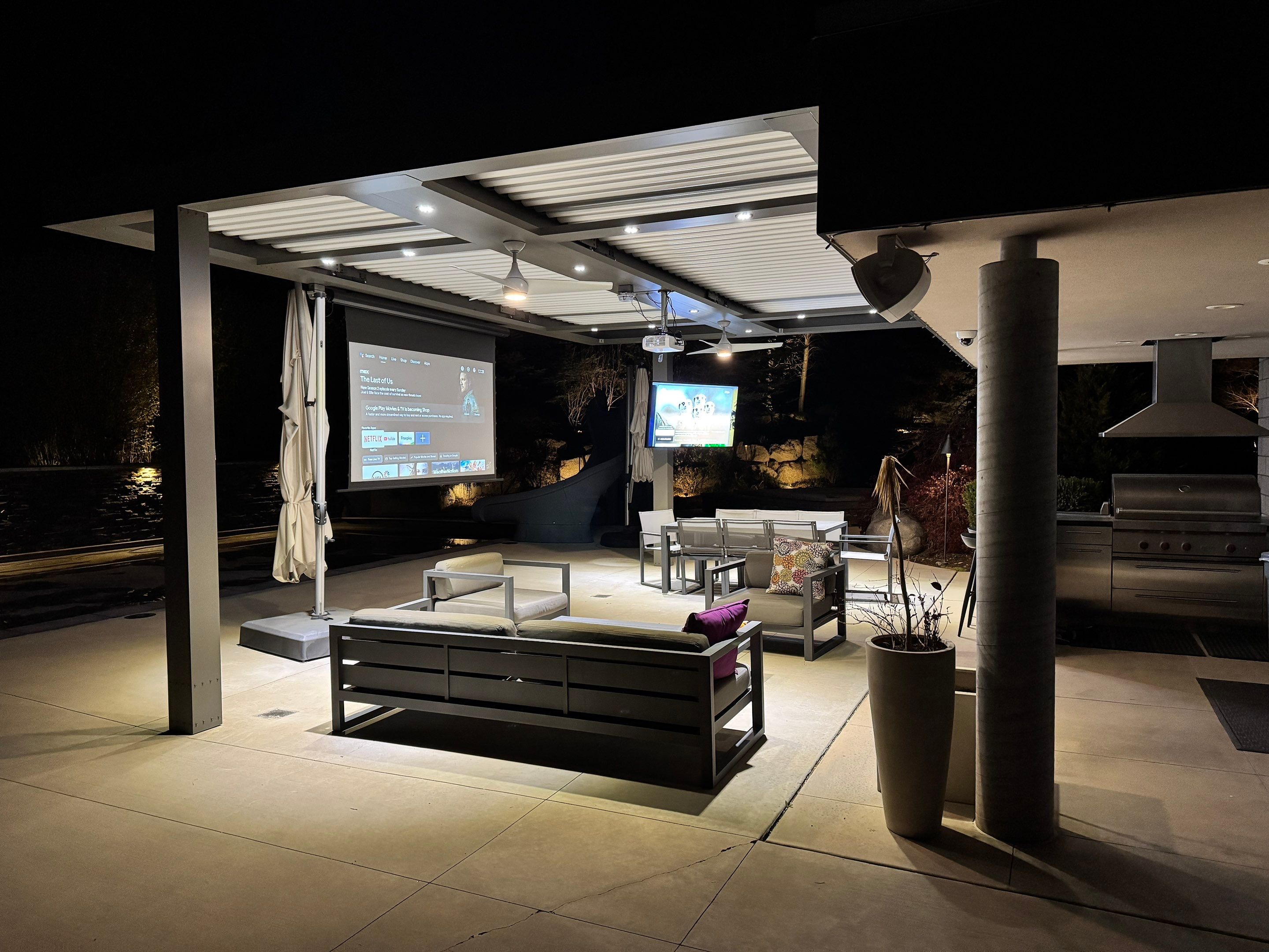 Pool House Party Patio Cover by ModernShade