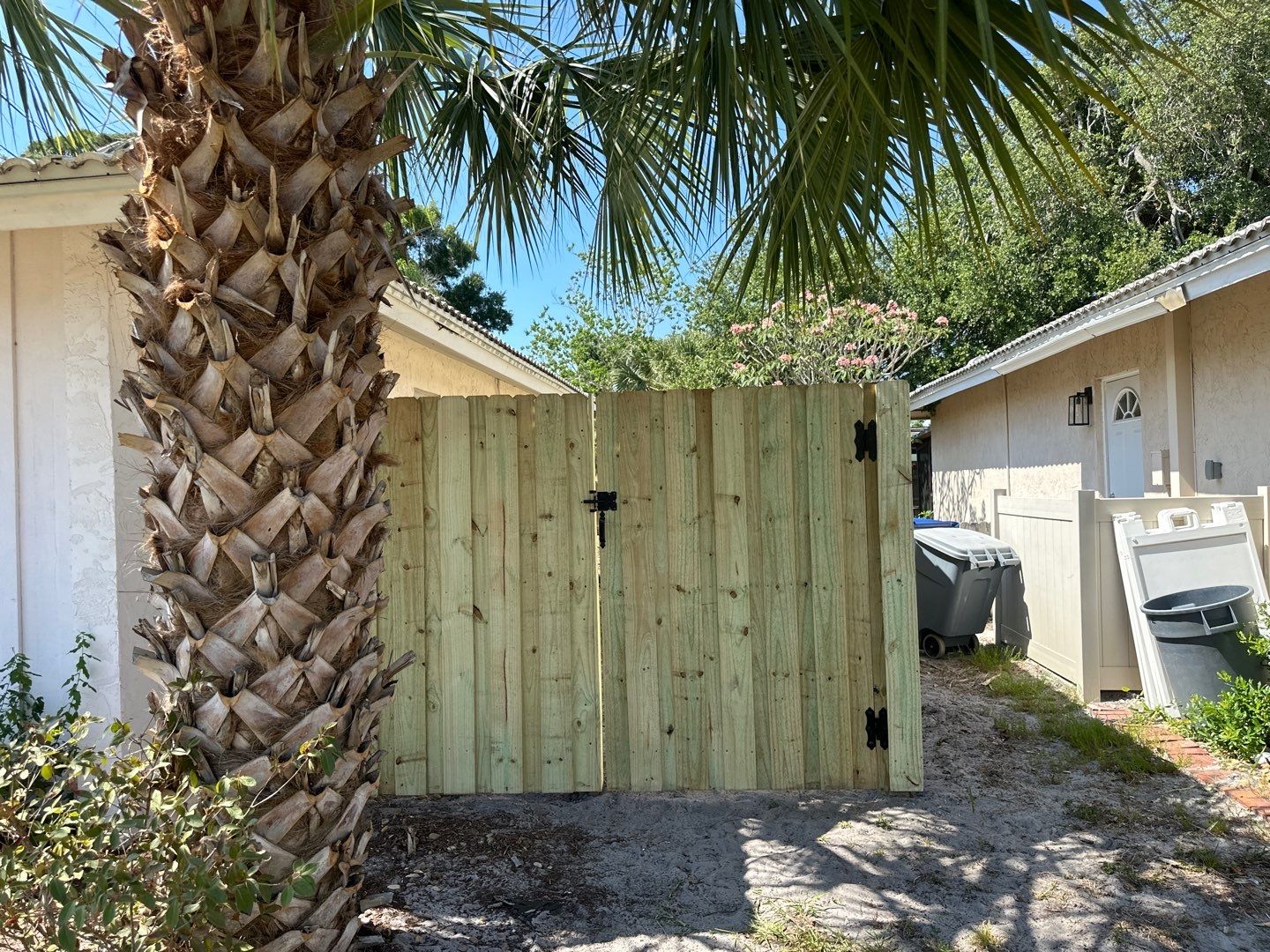 Wood Fence Installation using Wood Board on Board Fence by Asap fence and gates, LLC