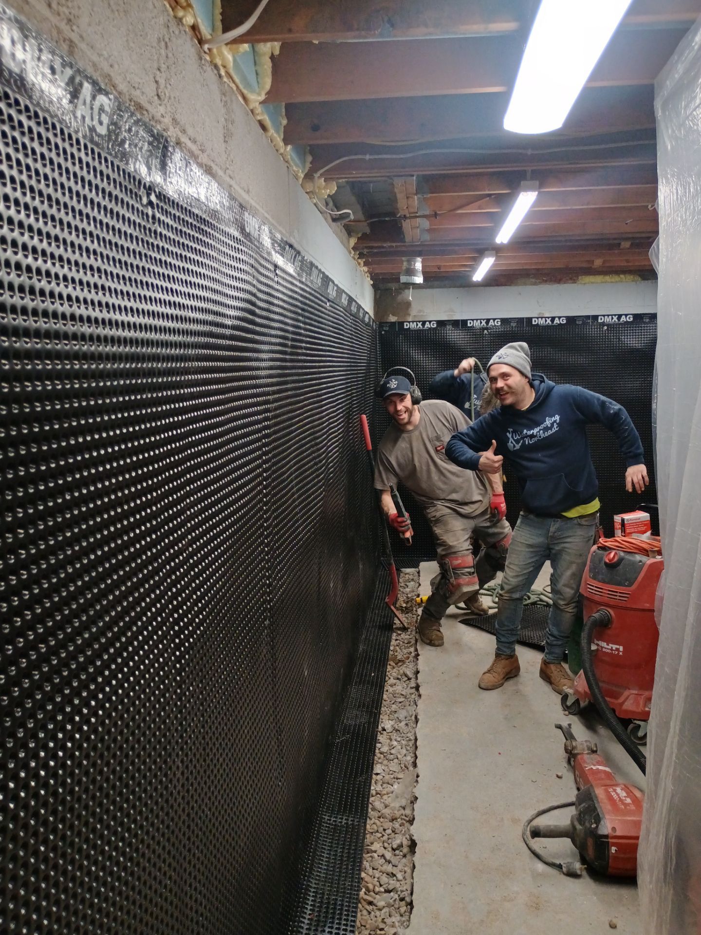 Depressurizing Denny's Basement Wall by Waterproofing Northeast