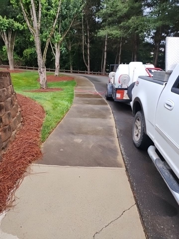 concrete Clean using cleaner by G&H Home Tech Pros LLC