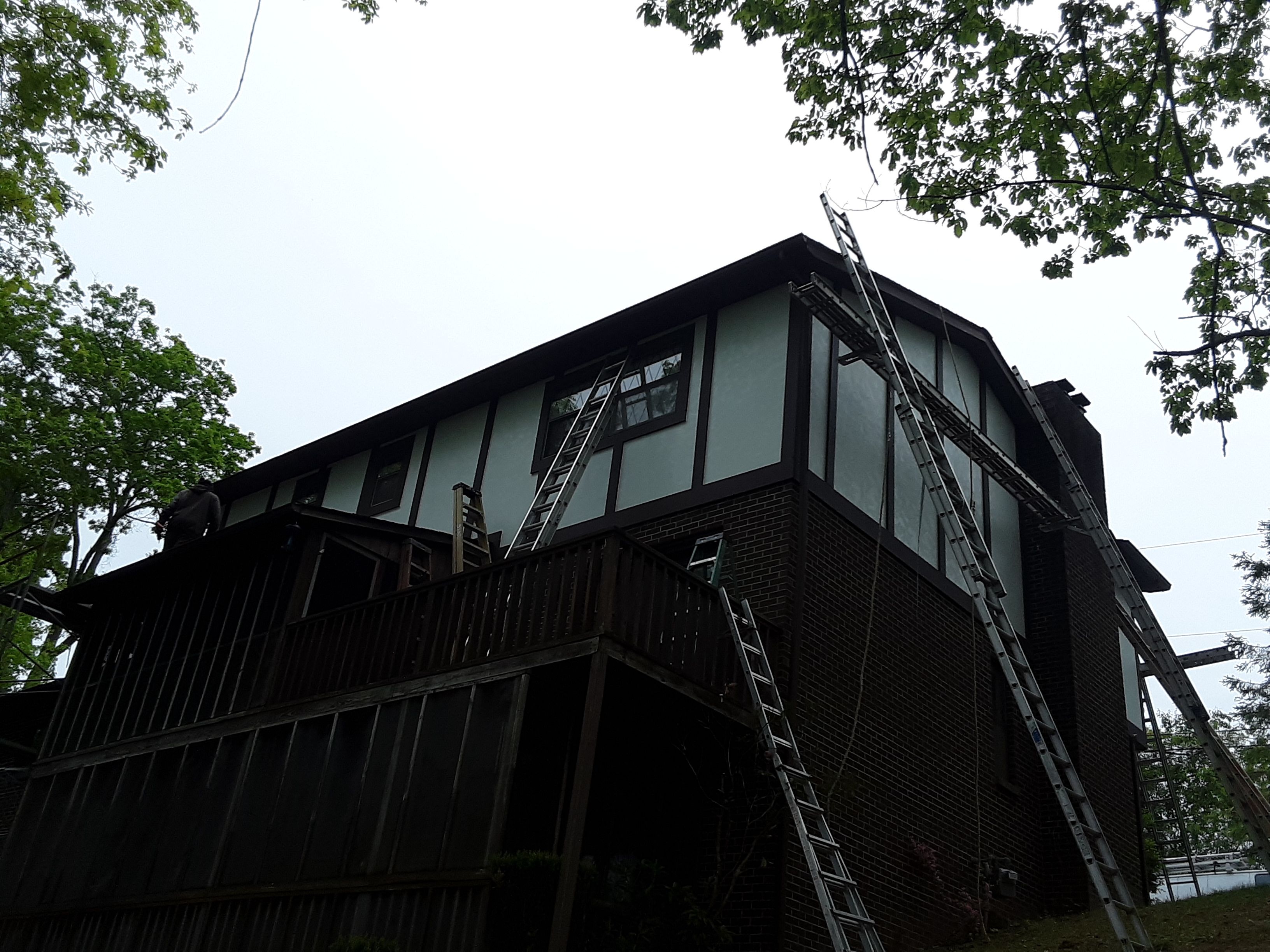 Old to New Tudor Style Fiber Cement Update  by Secure Construction Company Inc