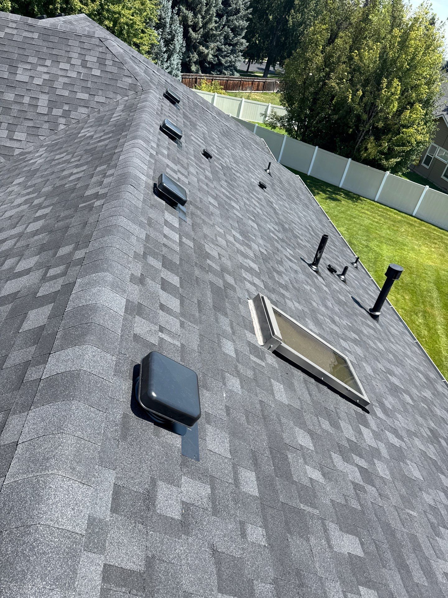 Complete Residential Roof Replacement Featuring Gray Architectural Shingles in Meridian by Olive Roofing