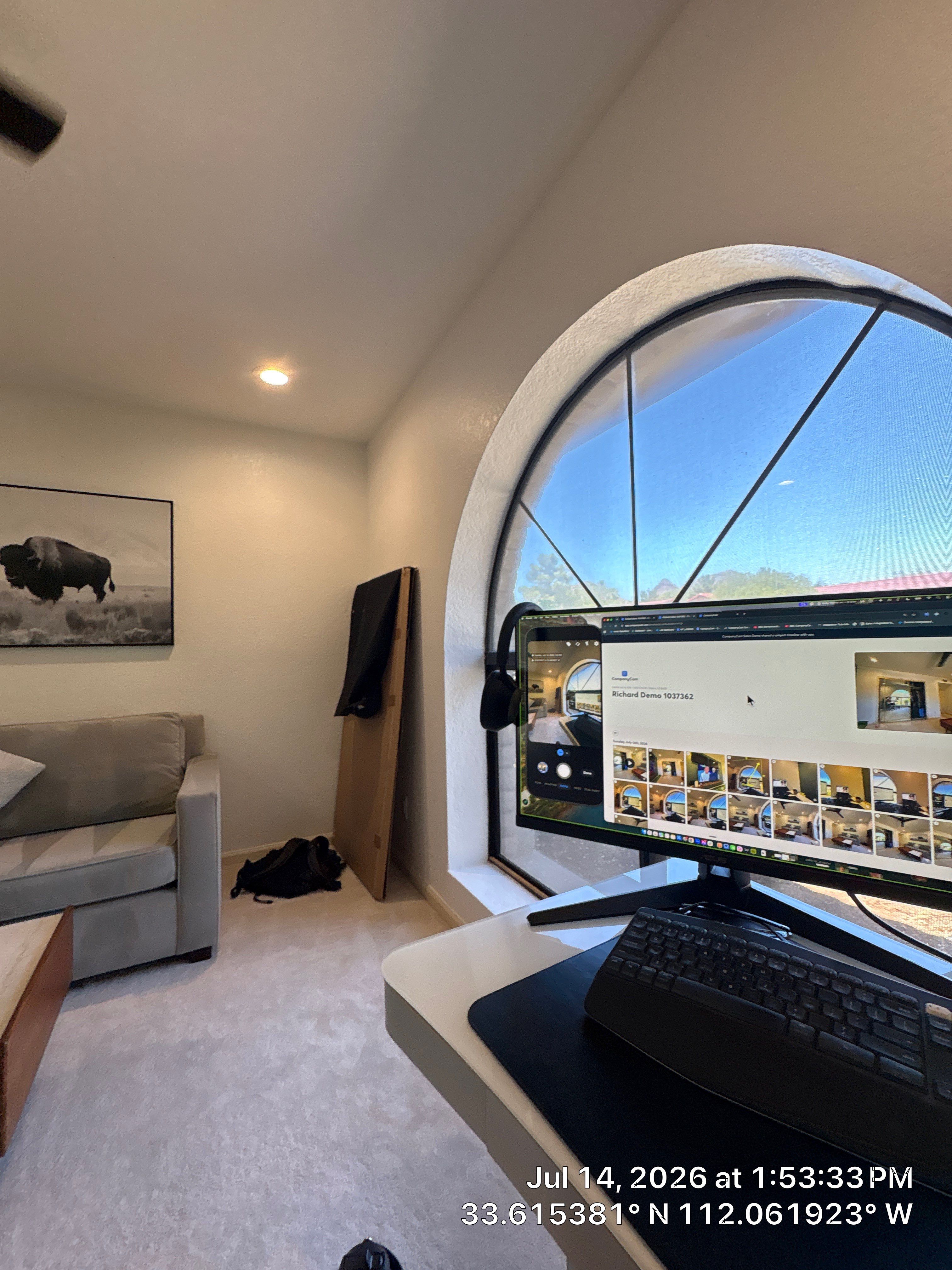 Modern Interior Remodel and Home Office Setup in Phoenix by CompanyCam Sales Demo