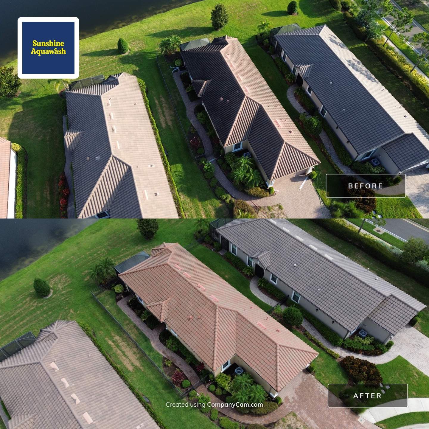 Roof Cleaning Soft Wash in Artisan Lakes Palmetto FL by Sunshine AquaWash