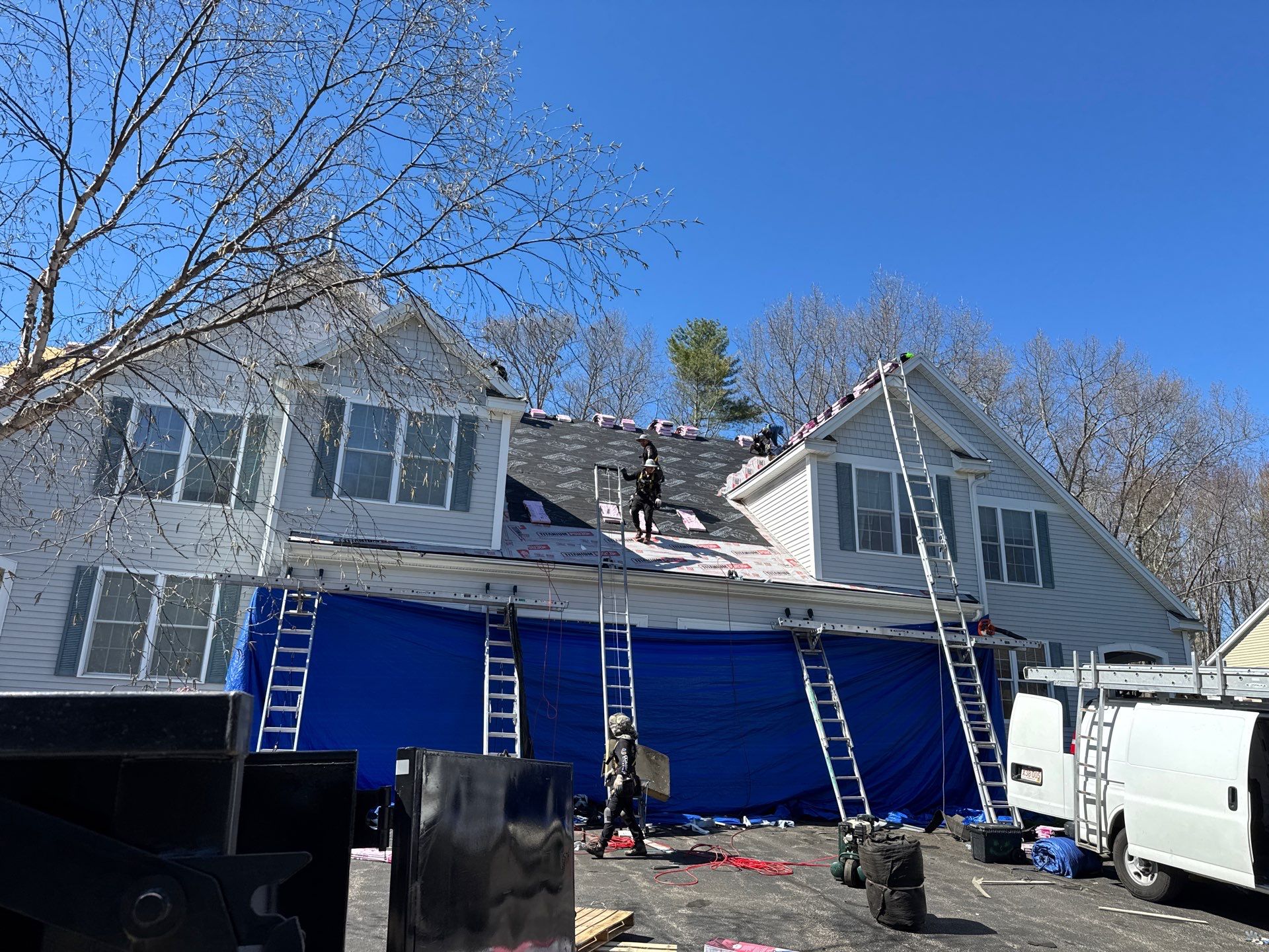 HOA Roof Replacement in Stratham, NH – 55 Square Duplex with Repairs & Ventilation Fixes by Compass exteriors