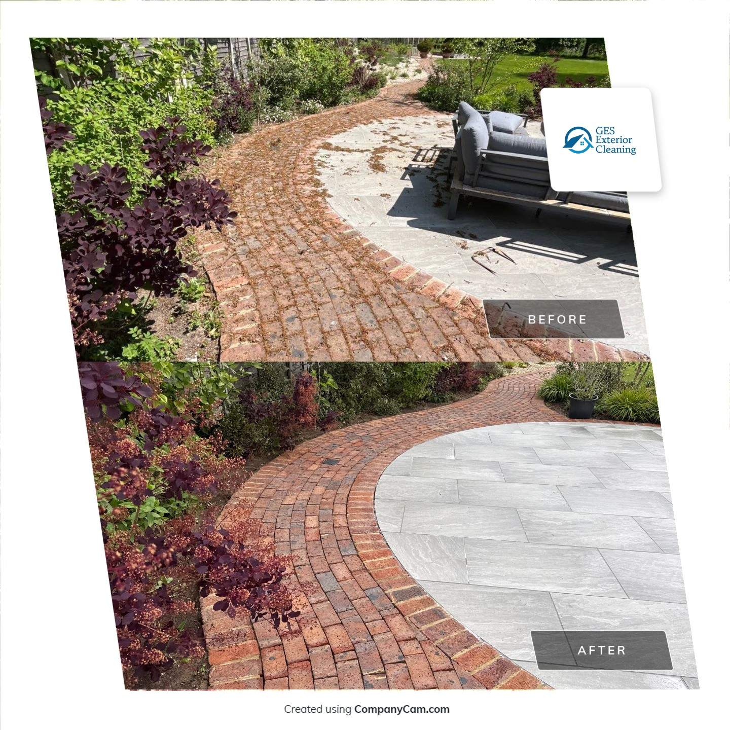Patio - Walkways - Render Cleaning Surrey by Ges Exterior Cleaning ltd
