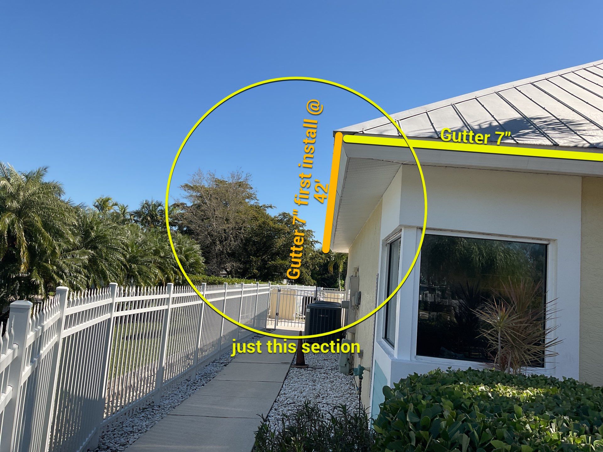 White K-Style Gutters in Fort Myers FL by Gutter Professors