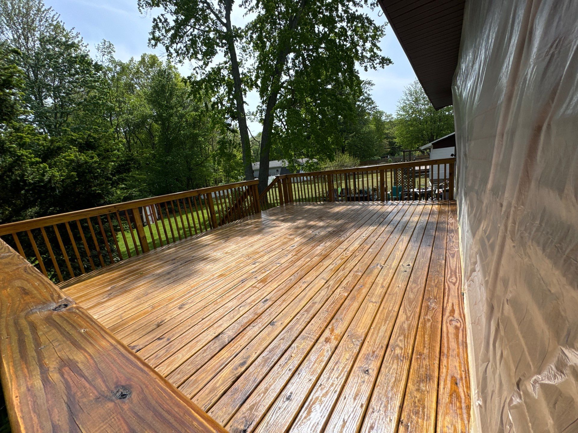 Deck Staining Project Completed in Muskegon, Michigan 49444 by Gordon Painting