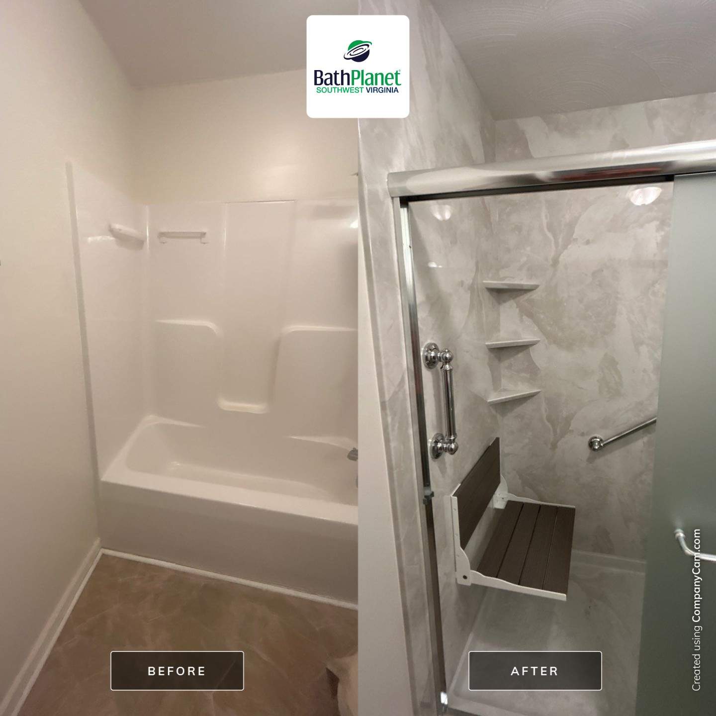 Tub to Shower by BathPlanet SW Virginia