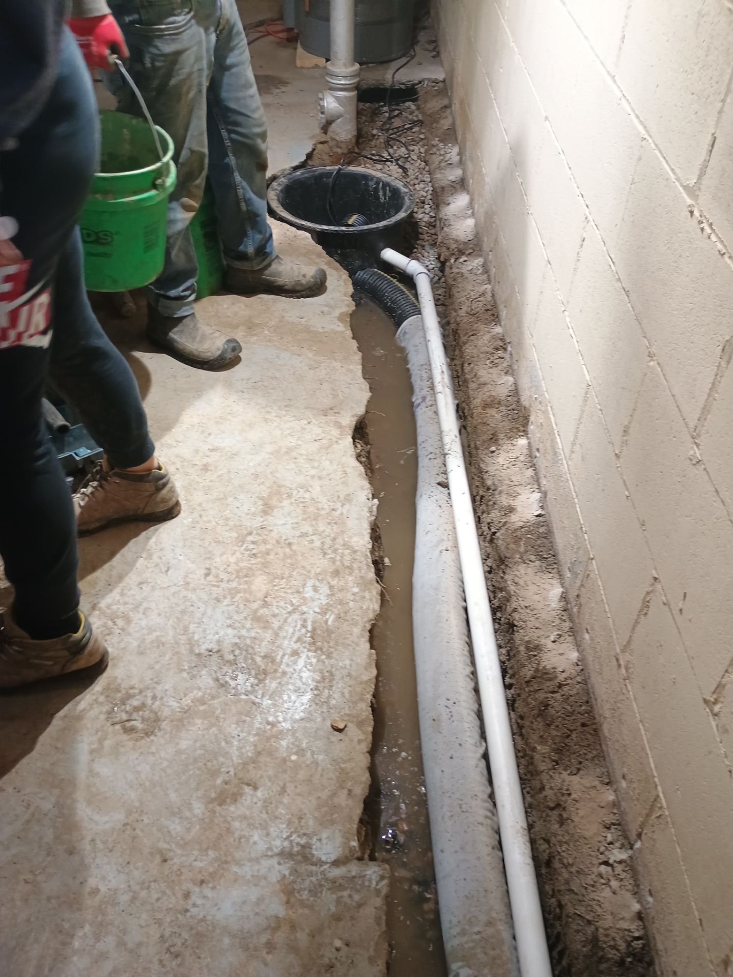 Drain Tile & Sump Pump for Kassie's Rental Property by Waterproofing Northeast