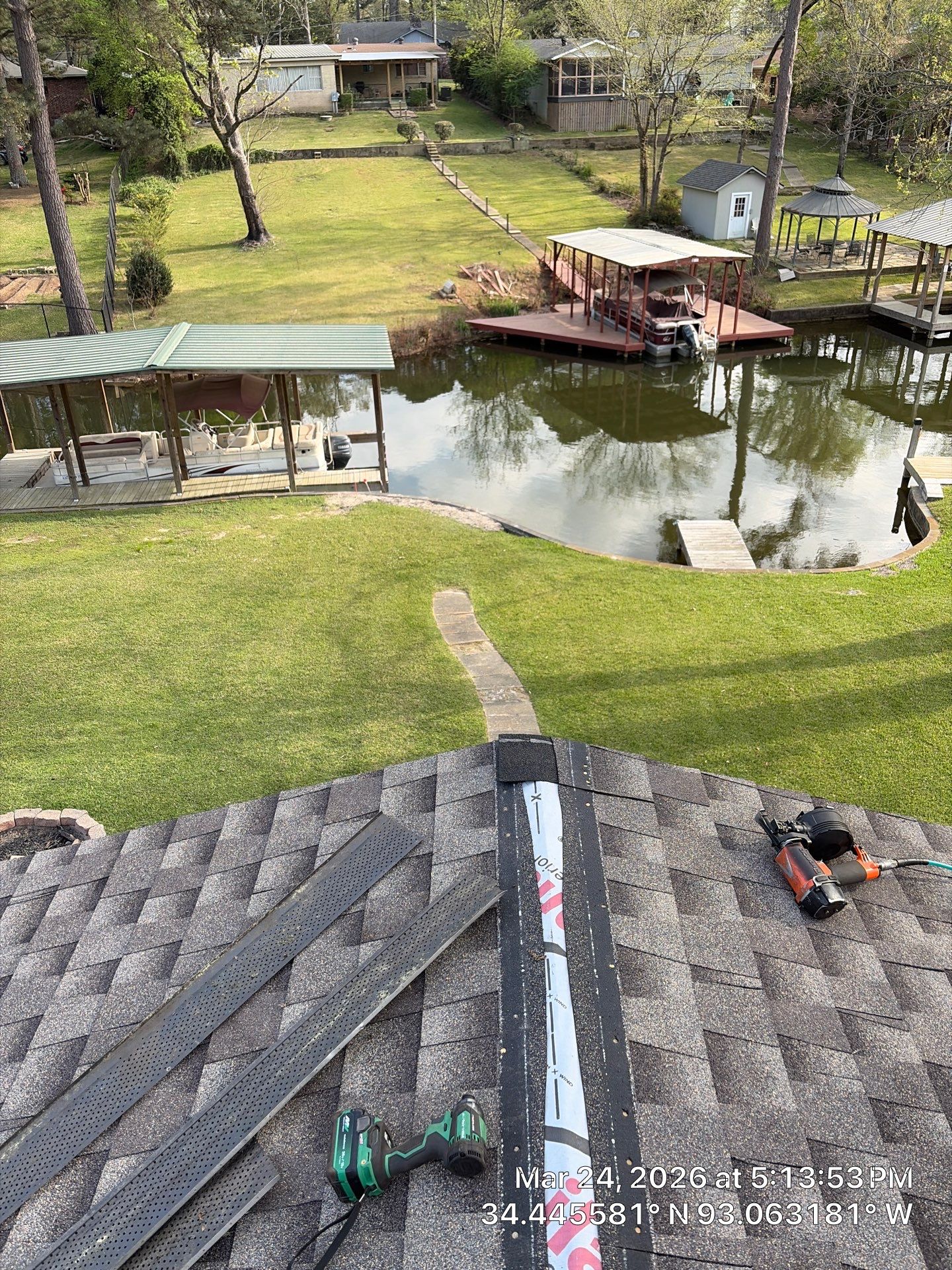 Complete Residential Roof Replacement and GAF Shingle Installation in Hot Springs by Temple Roofing and Exteriors