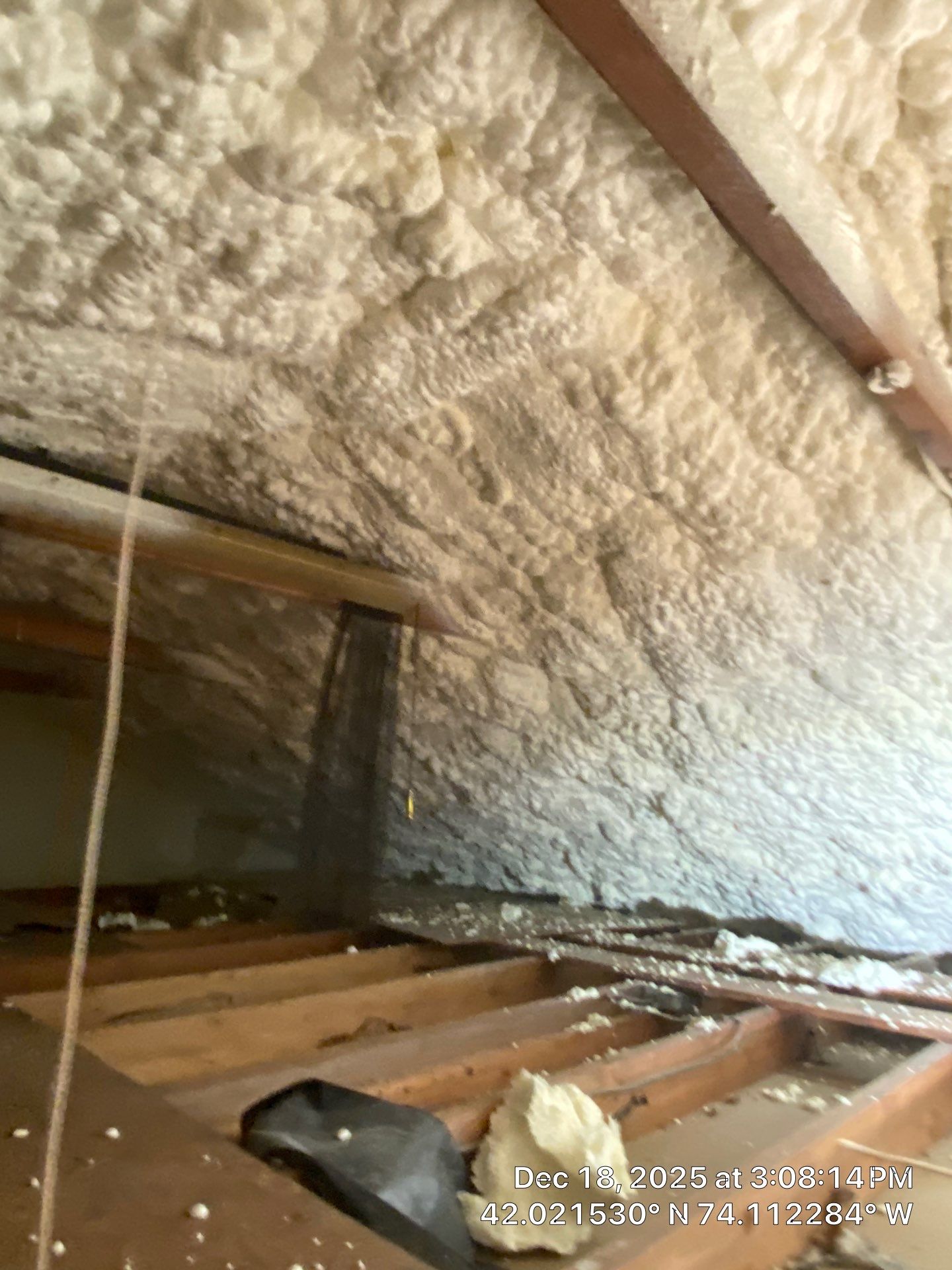 Attic Insulation using open cell spray foam by NYS Foam & Energy