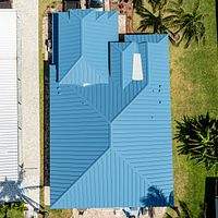 24ga 1.5" Mechanical Seam Slate Blue by Total Roofing System The Metal Roof Experts
