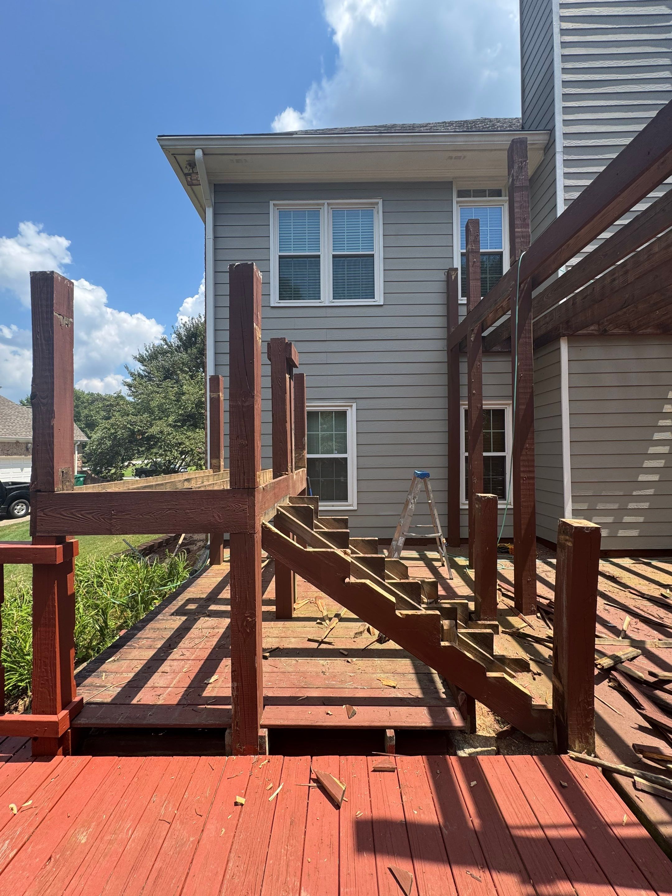 Multi-Level Composite Deck and Staircase Installation in Stonecrest by Swift Home Renovations