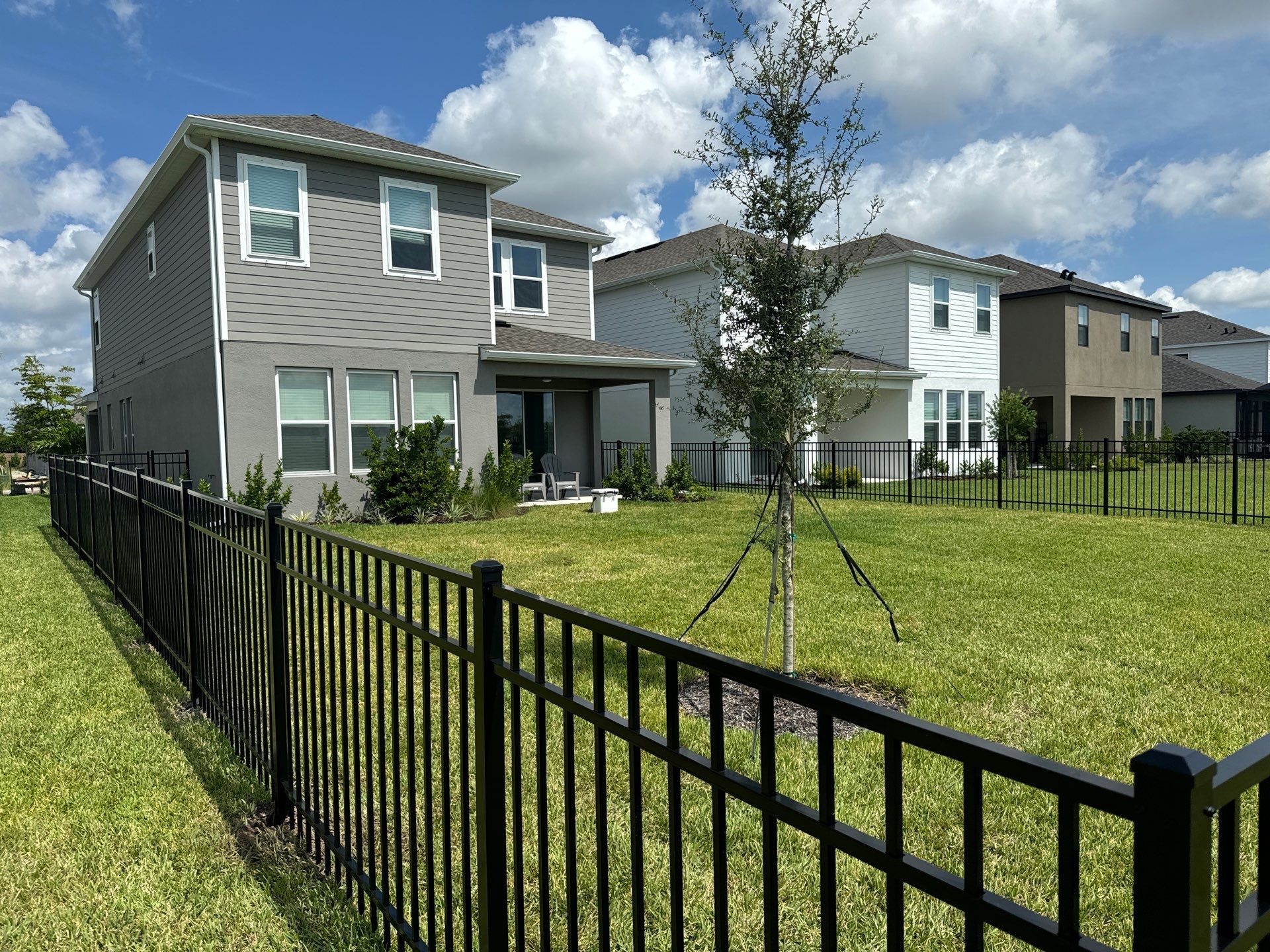 Aluminum Fence Installation using 3 Rail Aluminum Fence by Asap fence and gates, LLC