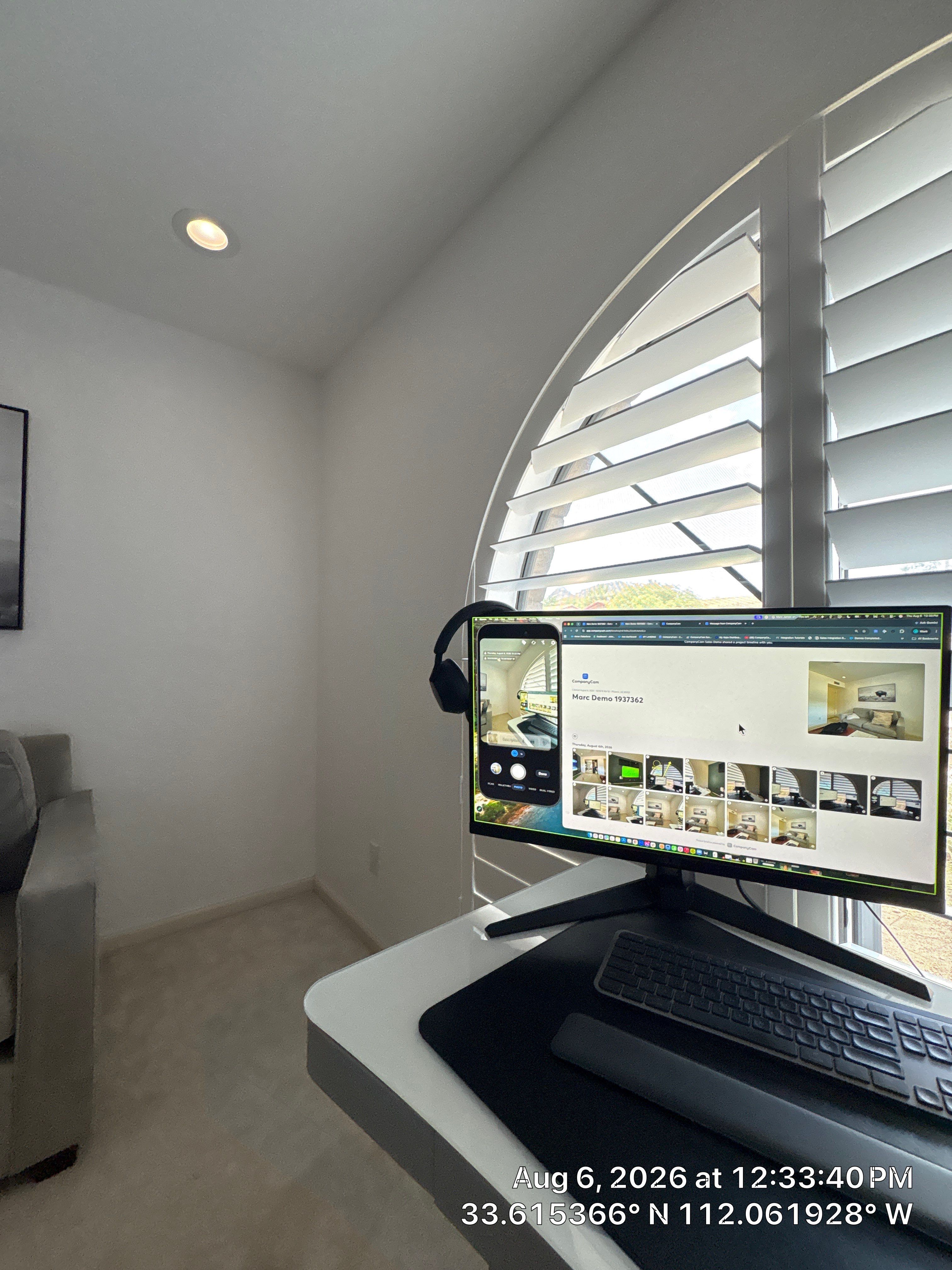 Modern Home Office Remodel with Custom Accent Wall in Phoenix by CompanyCam Sales Demo