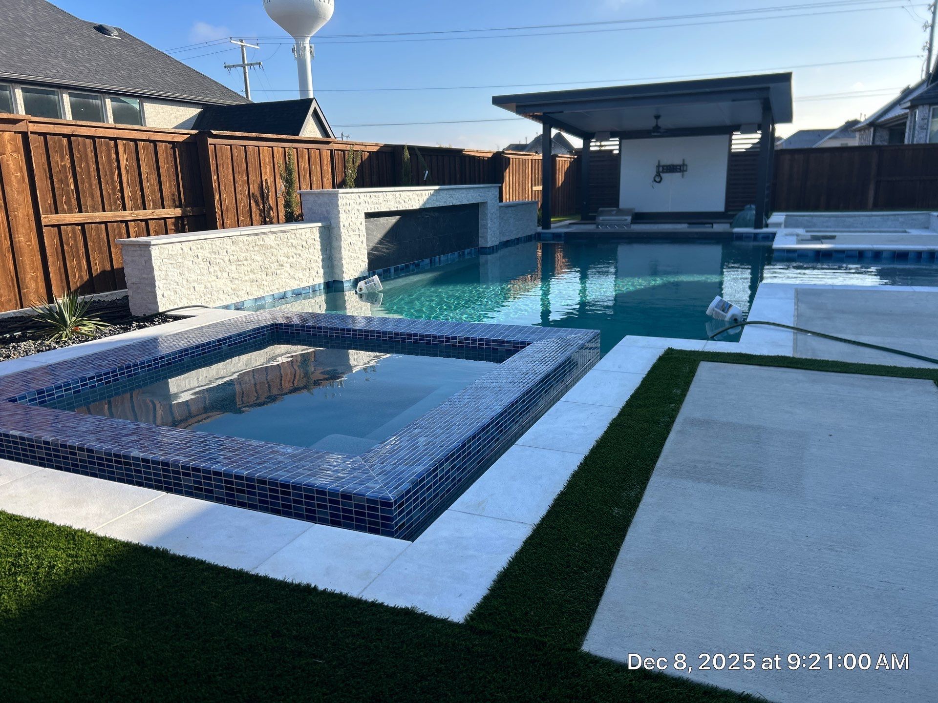 Jumbo Pool, Spa, and Sunken BBQ and Fire Pit by Pinnacle Pools and Spas - DFW