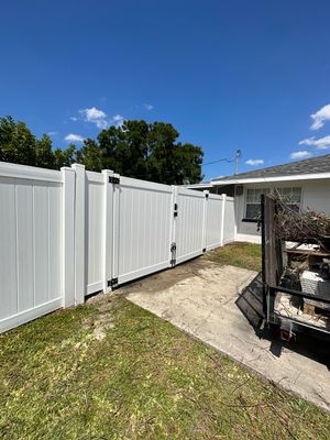 Vinyl Fence Installation using Vinyl Privacy Fence 