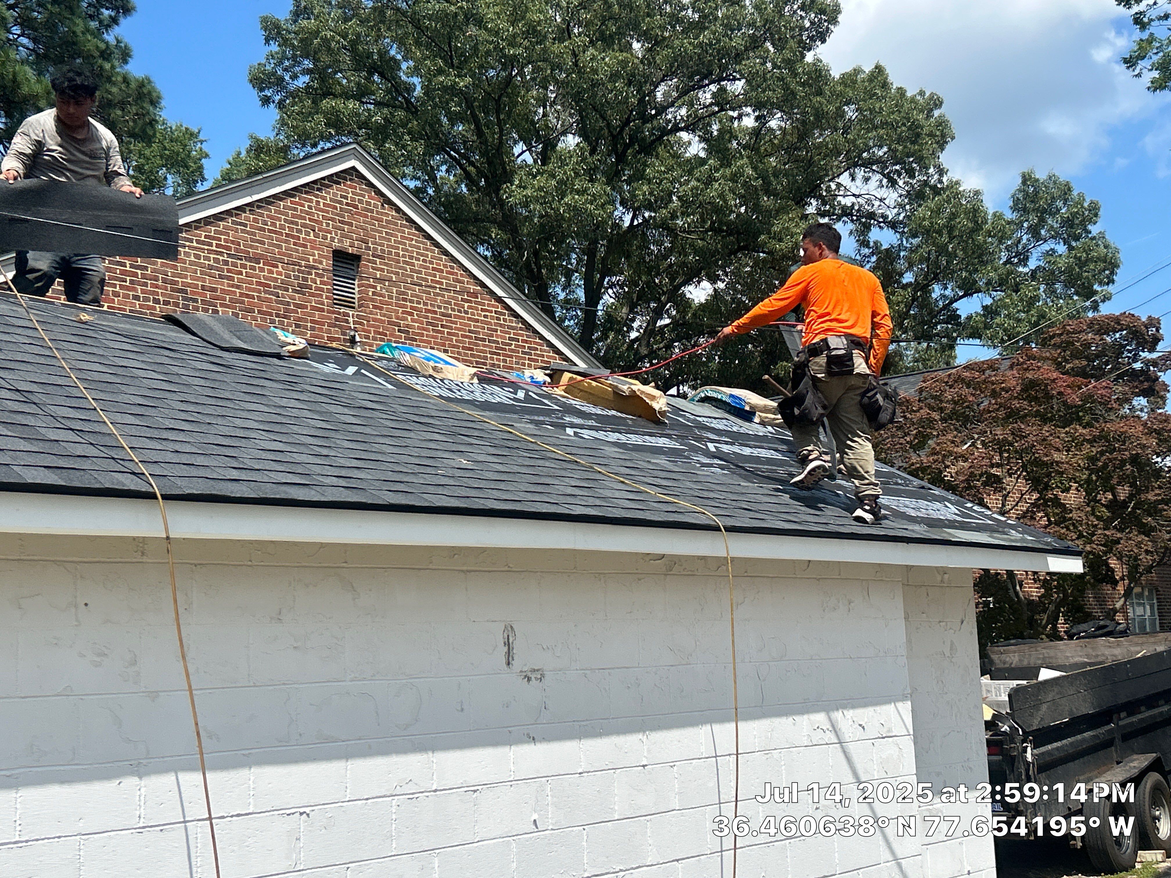 Project in Roanoke Rapids by Roofing Solutions
