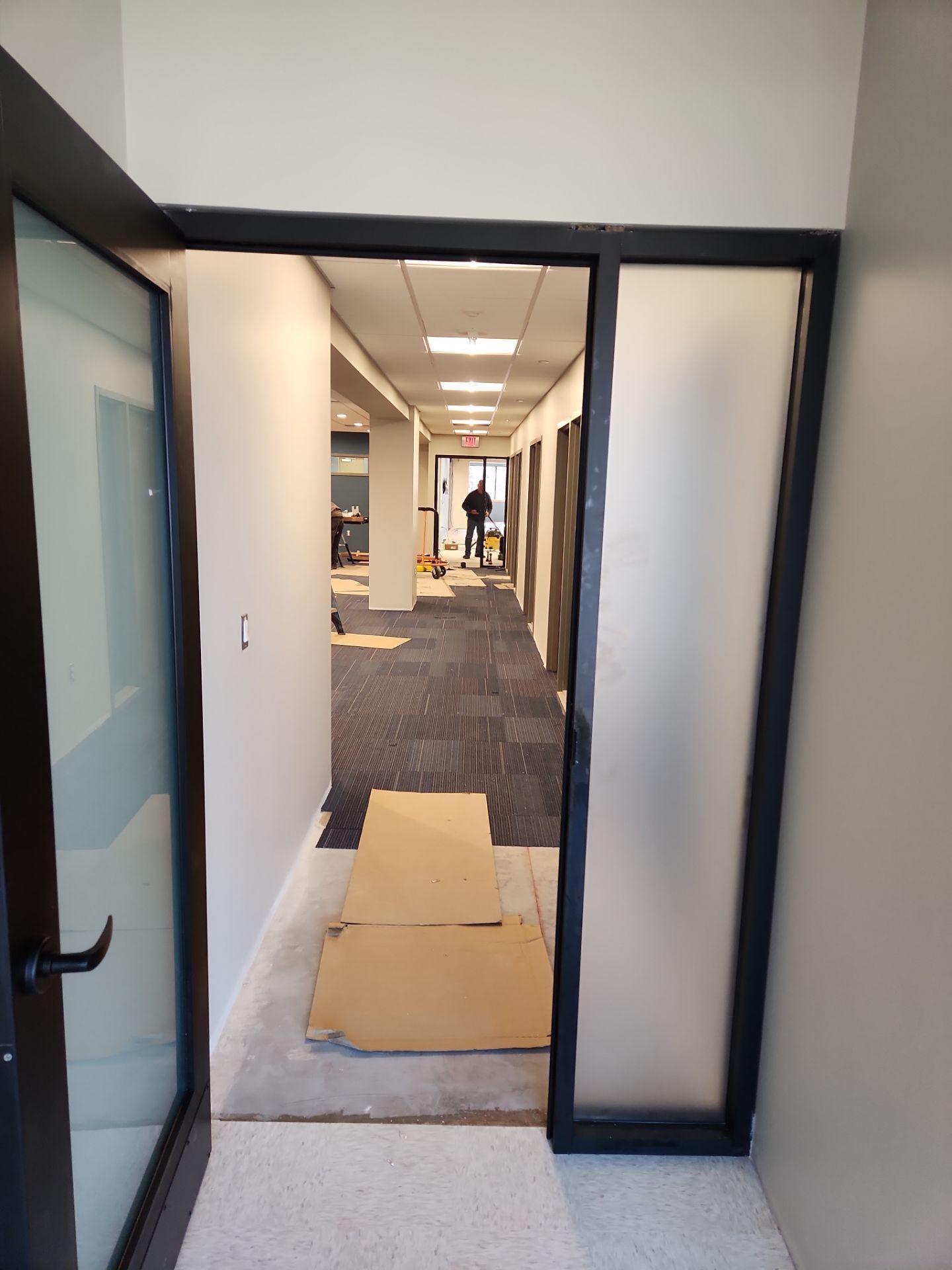 Commercial Storefront Window Install using Storefront by Service Glass Inc