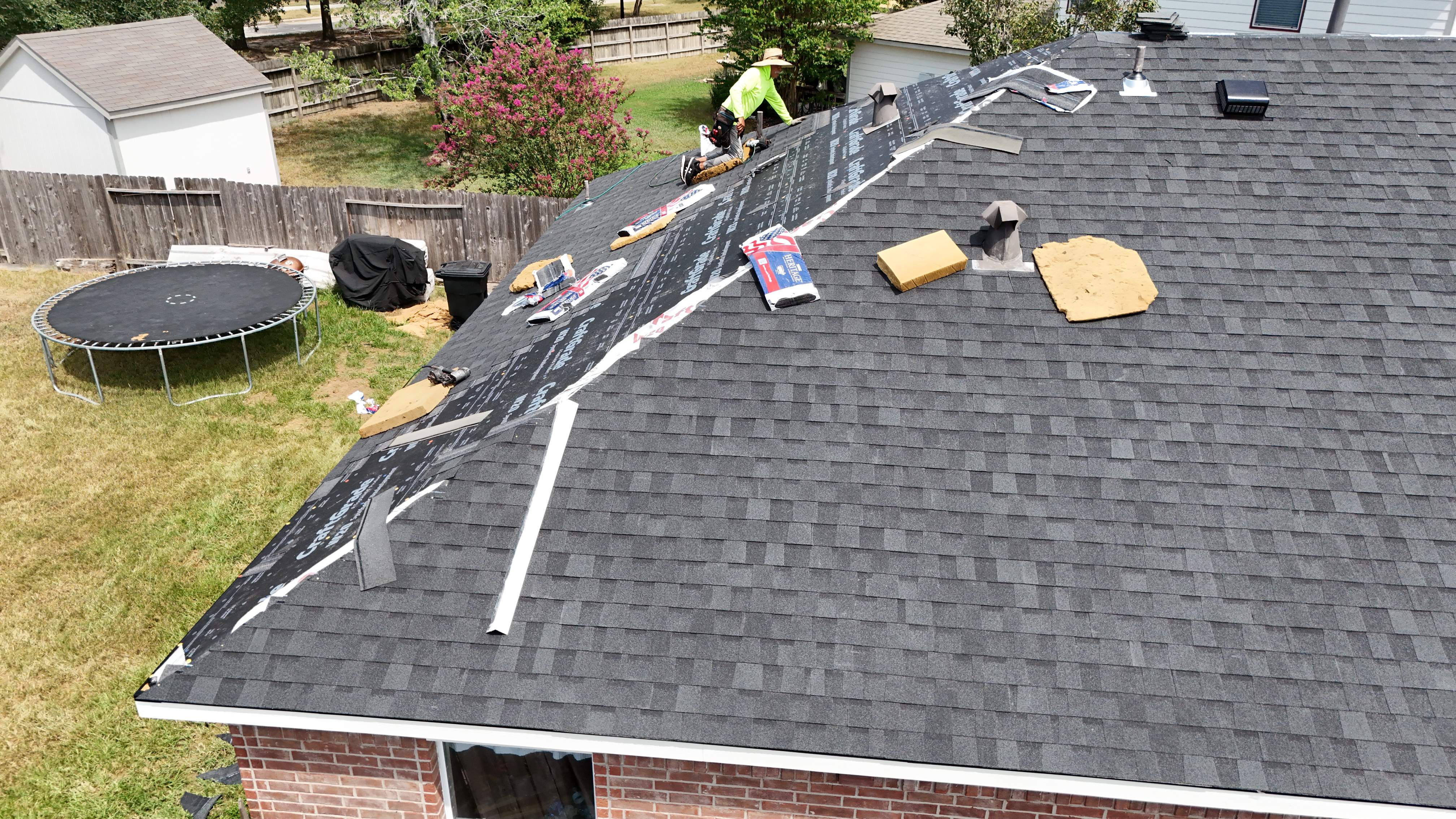 Rustic Black Shingle Roof Replacement — Spring, TX by PL Roofing & SB Roofing, LLC.