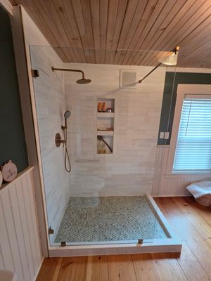 Frameless Spray Panel Installation